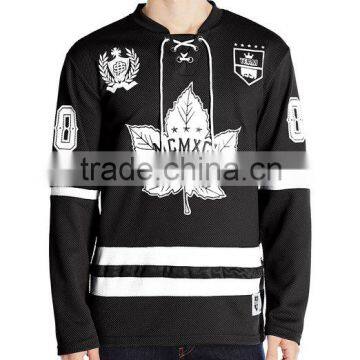 2016 OEM custom polyester funny ice hockey jerseys with cheap price made in china