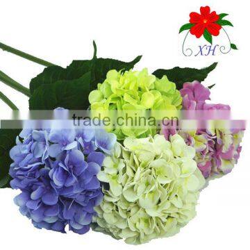 Decorative flowers artificial flowers single stem silk hydrangea wholesale