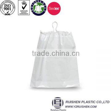 White HDPE Drawstring Shoes Packing Bag