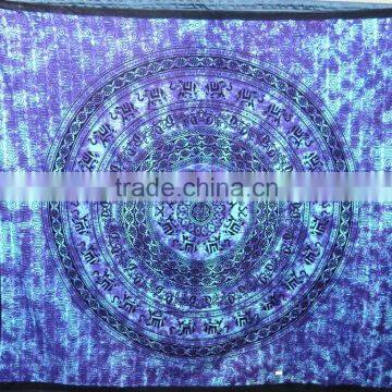 HIPPIE GYPSY TIE DYE INDIAN MANDALA PATTERN VINTAGE HIPPIE WALL DECORATIVE THROW photo-4