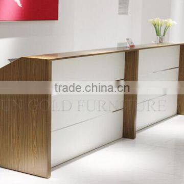 Wooden furniture model office front counters table new design (SZ-RTB026)