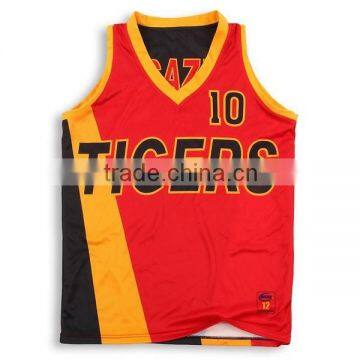 reversible v-neck basketball jersey color red