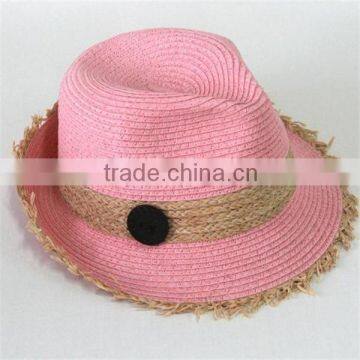 cheap bulk sale straw fedora hat