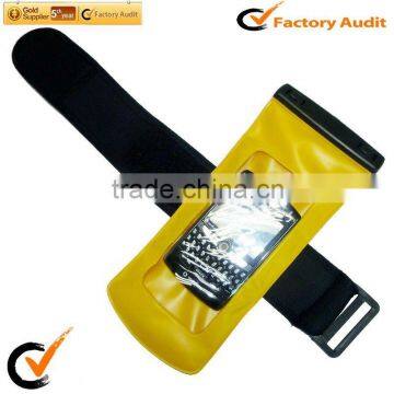 Sealock yellow waterproof phone case with armband