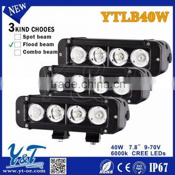 7.8'' inch 40W Single Row LED Light Bar 14000LM IP67 for Offroad Lorry Truck Boat Trailer SUV Work Light Bar