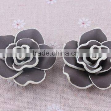 Wholesale Halloween fashion clay flower beads in bulk !loose rose flower clay beads for DIY fashion jewelrys!! Cheapest!! !!