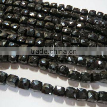 Black Spinel faceted box wholesale beads