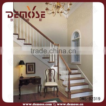 installing wood stair balusters and railing interior