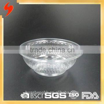 FDA QS PET 460ml Transparent Disposable Fruit Bowl