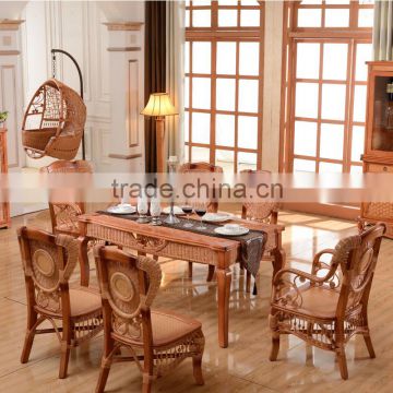 Bamboo Tonkin Cane dinning room table sets with chair dinning cane set 1+6 furniture                        
                                                Quality Choice