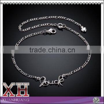 Lucky Jewelry China Alibaba Wholesale Luck Silver Anklet Foot Chain