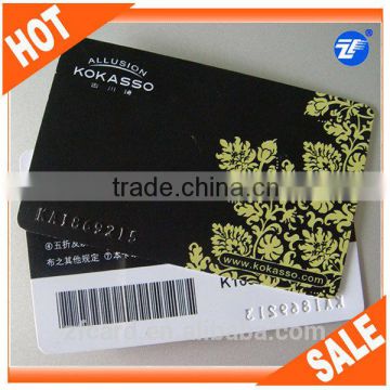 Custom design preprinted plastic barcode member card