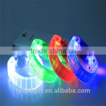 remote controlled led bracelet party sound activated led bracelet