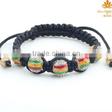 shamballa bracelet in bulk, flag deisgn bracelet