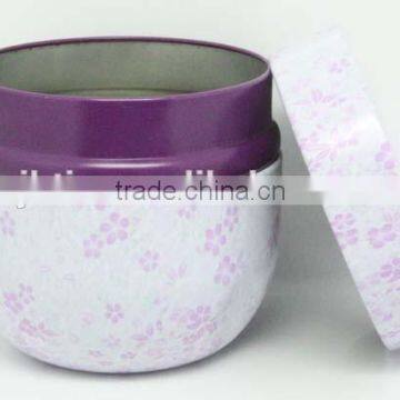 small metal wholesale candle tin box with lid,scented candle in tin box/empty cans tins