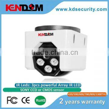 3.6 / 6.0 fixed lens 3pcs powerful Array IR LED 3.5" IR Plastic Dome Camera