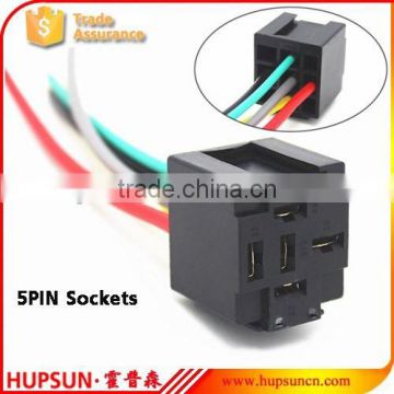 Multi color wire 4PIN 30A car relay base, auto motive relay bases