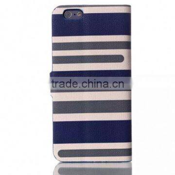 Alibaba China Classical Stripe flip leather case for iphone 6 F-IPHLC010