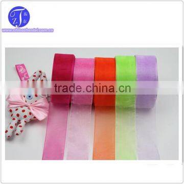 Wedding Sheer ribbon/chrismas/parties decoration/ organza ribbon ,38mm Sheer Ribbon