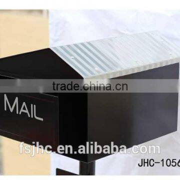 Foshan JHC-1056 Post Mounted Mailbox/Decorative Letterbox/Durable Metal Postbox/Suggestion Box