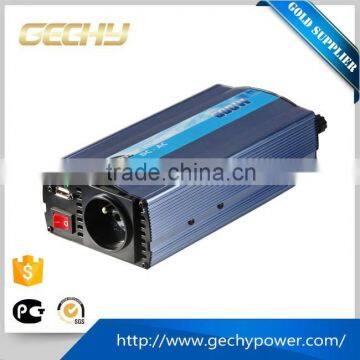 600W DC12v to AC 220v modified sine wave car power inverter with universal sockets