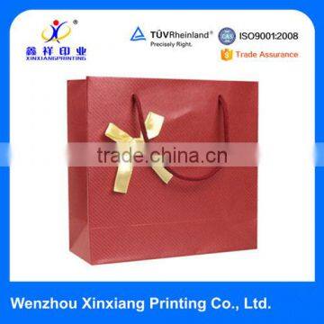 Famous brand paper bag for clothing with clear window