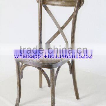 Antique Oak Natural Stackable X Back Farm Chair photo-5