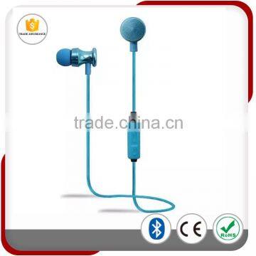 New Arrival 2016 Bluetooth V4.1 Wireleless Communication Metal Earphone with Catton Wire for Galaxy S6