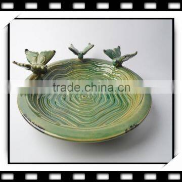 Ceramic Enamel Fruit Plate with Butterfly Dresses