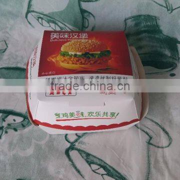 Christamas Eco-friendly hamburger paper Boxes printed at food Standard