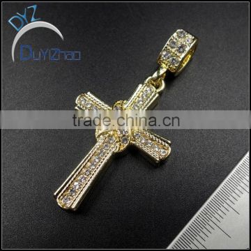 hip hop cheap iced out gold plated cz cross pendant