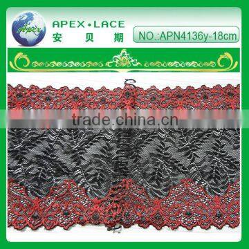 APN4136Y-18CM-lace dress designs trimming swiss voile lace in guangzhou for women underwear