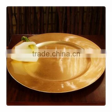 Plasitc wedding gold charger plates