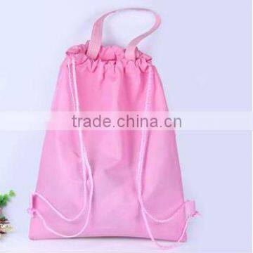 folded shopping waterproof drawstring backpack beach bag