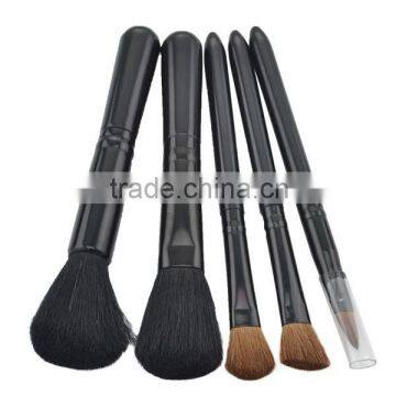 5pcs Chequer Pony Hair Synthetic Hair Makeup Brush With Zipper Bag photo-2