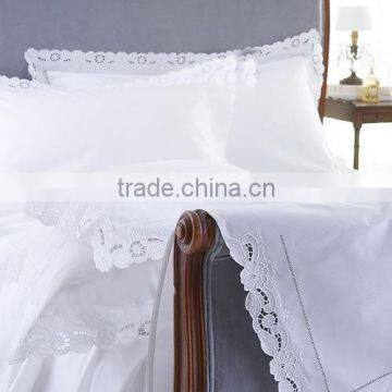 Hand embroidered and cut-work bedding set no.14