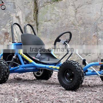 200cc 6.5HP Gas Powered Cheap Racing Go Kart Foot Throttle 4 Wheeler Go Kart QWMOTO