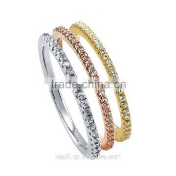 sterling silver rhodium gold plated fashion wholesale stack rings