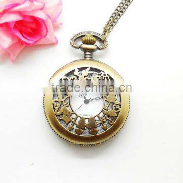 Newest pocket watch jewelry with girl engraved