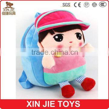 good quality plush kids backpack cute children school backpack hot sale plush material backpack