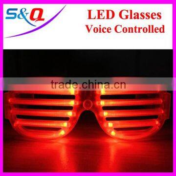 2016 Led shutter sound voice control glasses