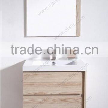 Wall hung MDF bathroom cabinet with DTC metal side slides and soft close hinge