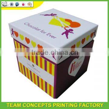 New style luxurious paper chocolate boxes with color printing