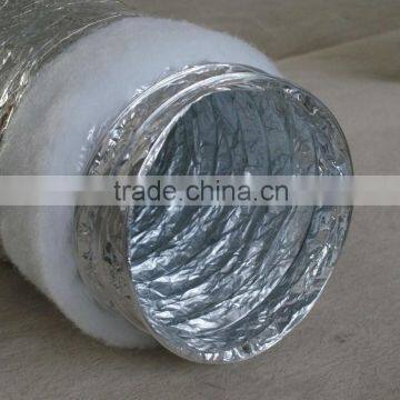 single foil insulated aluminum flexible air duct with 16Kg/m3 glass fiber