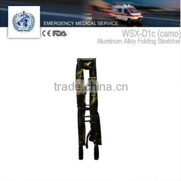 2 folding stretcher ; emergency; hand frame; military standard; troops; health care; patient movement; emergency transfer