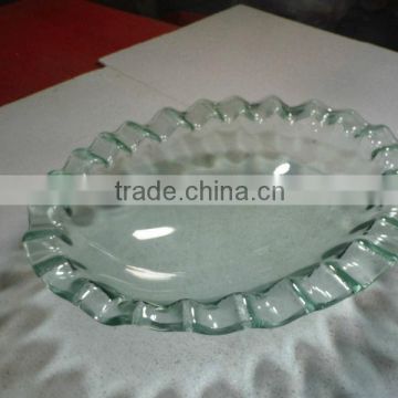 Round shaped glass fruit plate