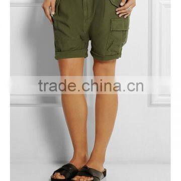 womens army green cargo shorts