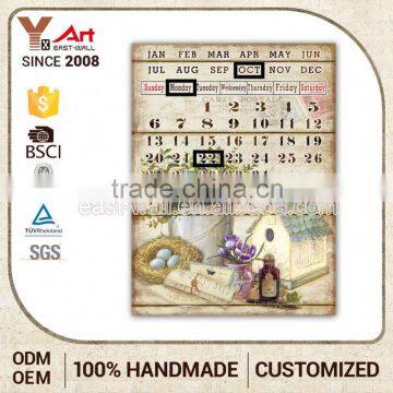 Nice Design Craft Art Calendar Tin Plaques Metal Craft Machine Bend And Twist