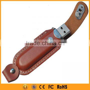 Best Business Gifts USB 2.0 Leather Flash Disk 8gb 16gb