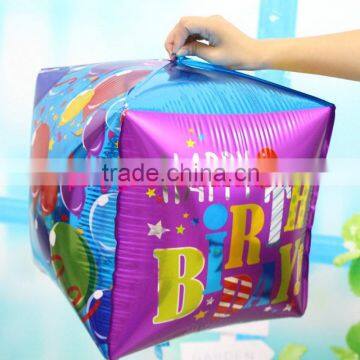 High quality foil balloon squares Cube balloon happy birthday balloon for kids wedding party decoration